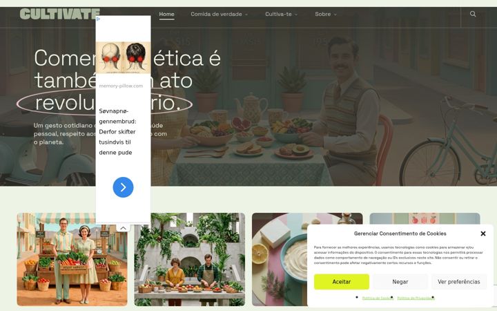 Screenshot of cultivate.com.br