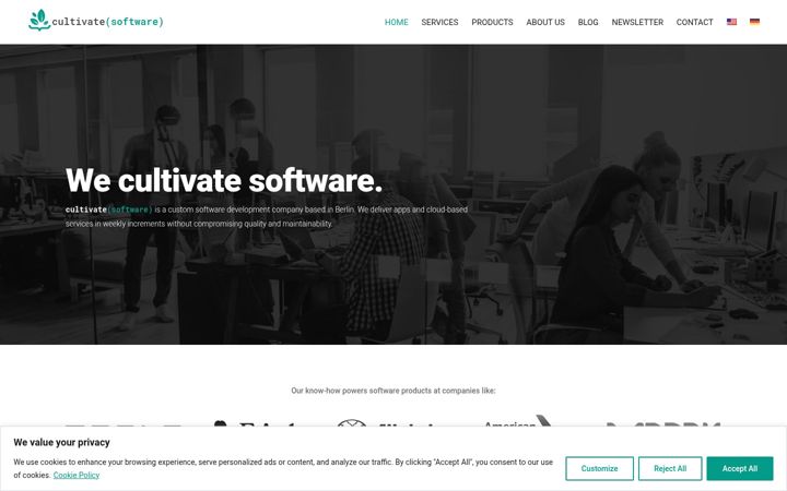 Screenshot of cultivate.software