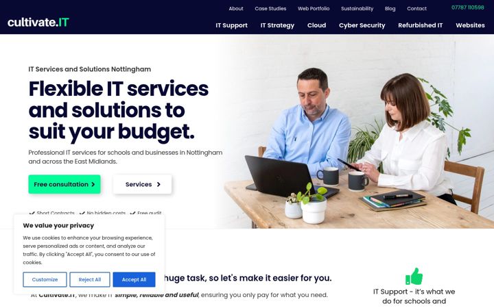 Screenshot of cultivateit.co.uk