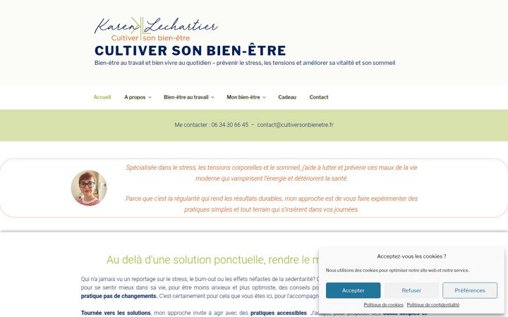 Screenshot van cultiversonbienetre.fr