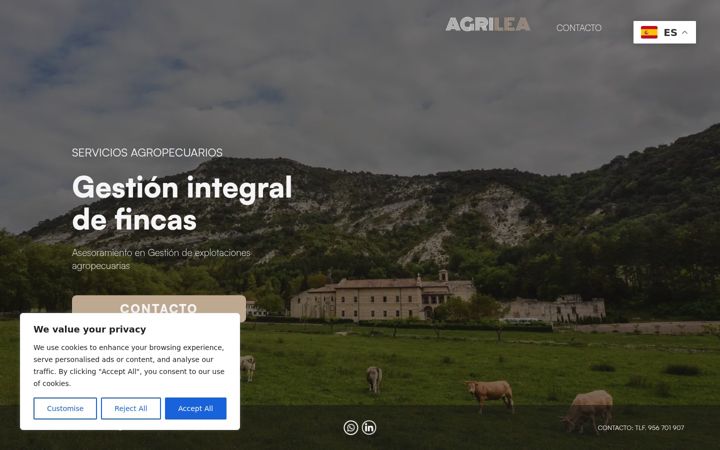 Screenshot of cultivosagrilea.com