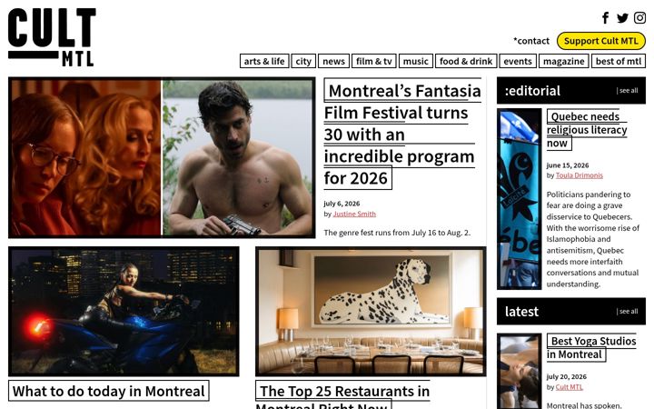 Screenshot of cultmtl.com