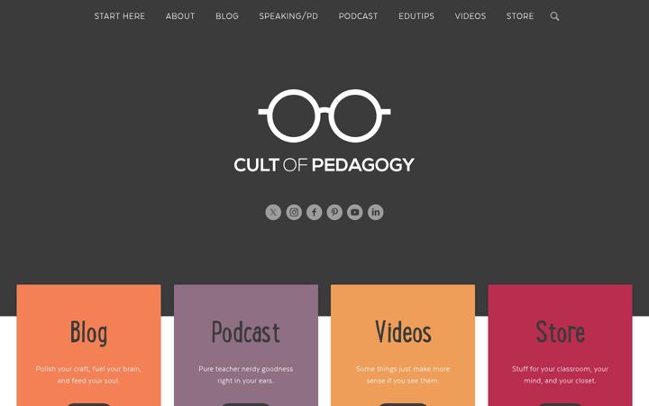 Screenshot of cultofpedagogy.com