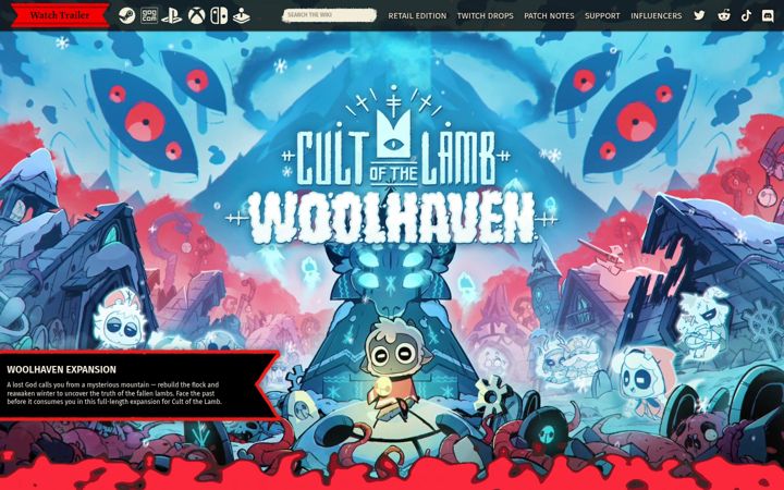 Screenshot of cultofthelamb.com