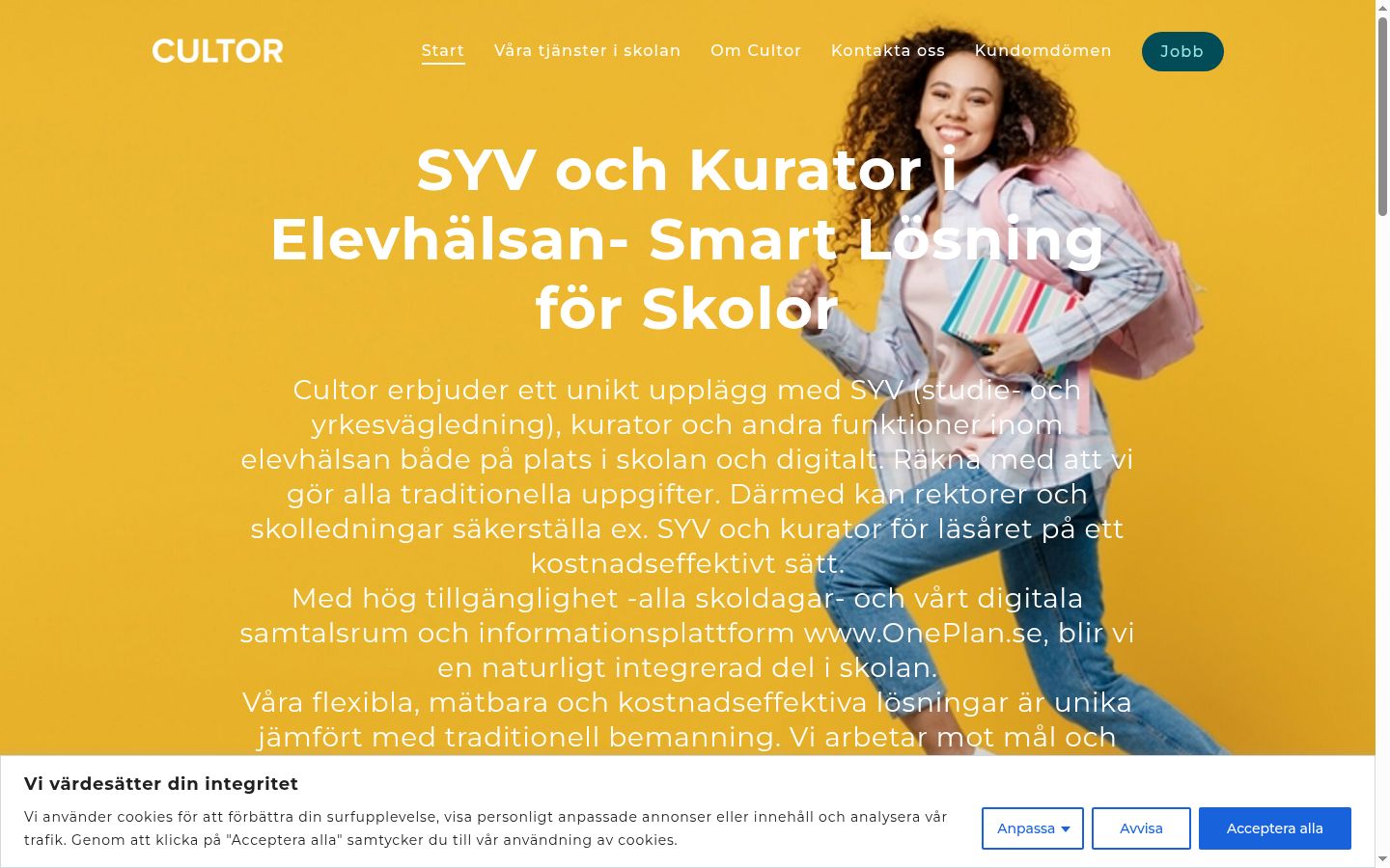 Screenshot tal-banner tal-kunsens muri qabel kwalunkwe interazzjoni