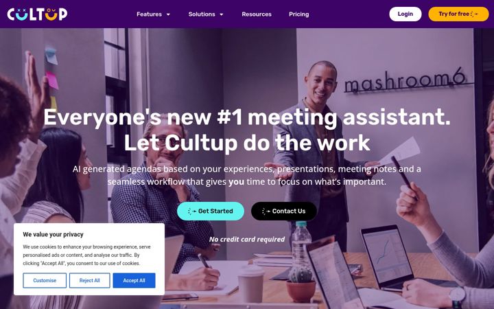 Screenshot of cultup.com