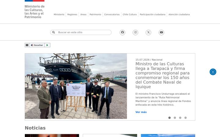 Zrzut ekranu cultura.gob.cl