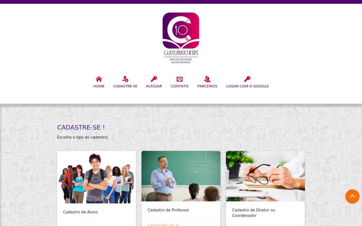 Screenshot of cultura10kids.com.br