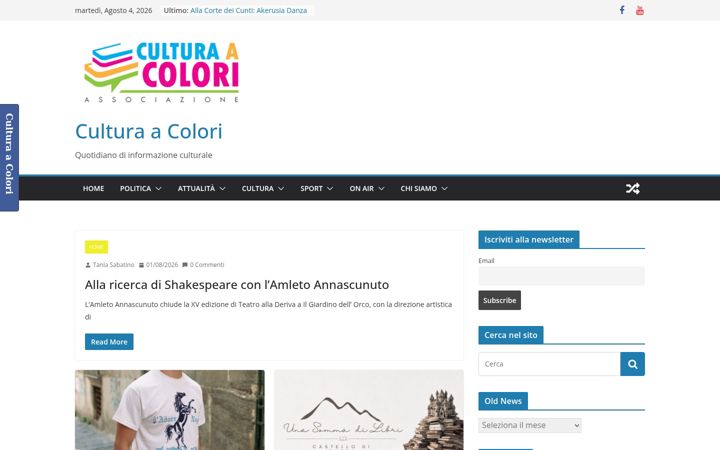 Screenshot of culturaacolori.it