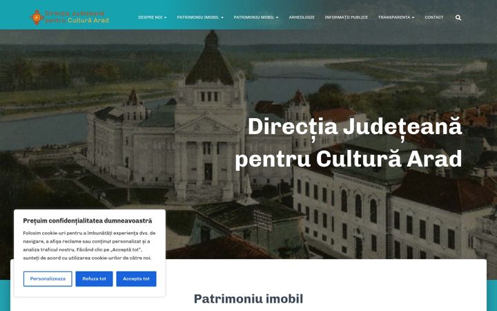 Screenshot of culturaarad.ro