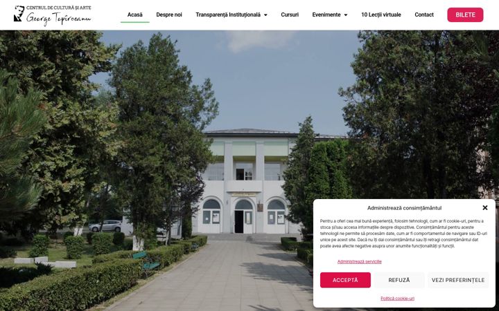 Screenshot of culturaarges.ro