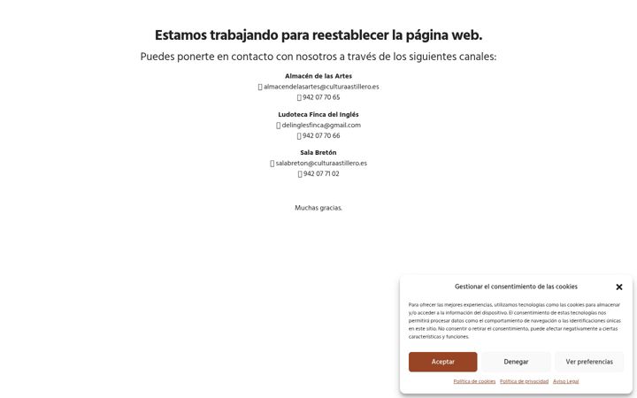 Captură de ecran a culturaastillero.es
