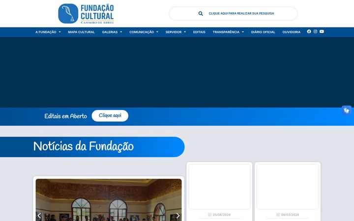 Screenshot of culturacasimiro.rj.gov.br