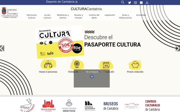 Screenshot of culturadecantabria.com