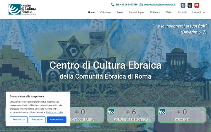 Ekraanipilt saidist culturaebraica.roma.it