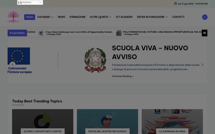 Screenshot του culturaeinnovazione.org
