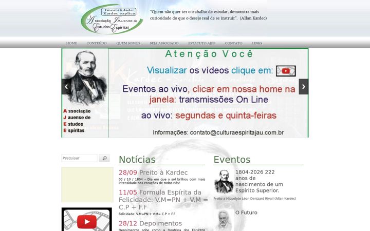 Screenshot von culturaespiritajau.com.br