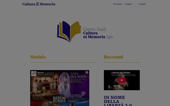 Ekraanipilt saidist culturaetmemoria.it