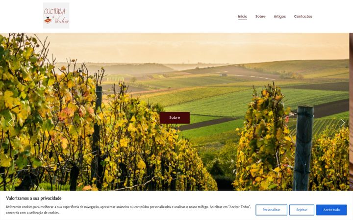 Screenshot of culturaevinhos.pt