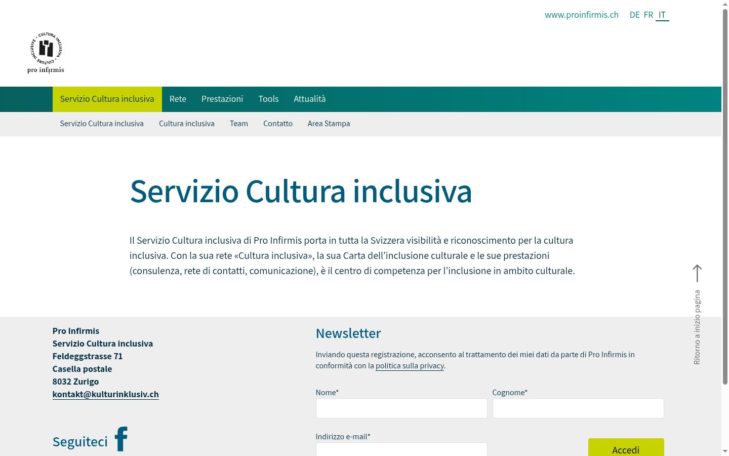 Screenshot del banner di consenso mostrato prima di qualsiasi interazione