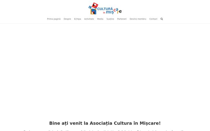Screenshot of culturainmiscare.ro