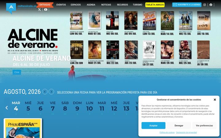 Screenshot of culturalcala.es