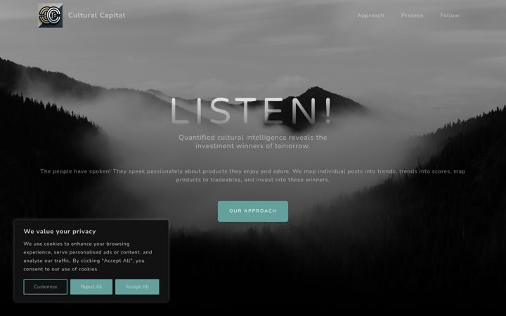 Screenshot of culturalcapital.io