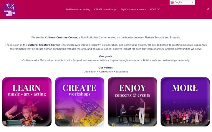 Screenshot of culturalcreativecorner.com
