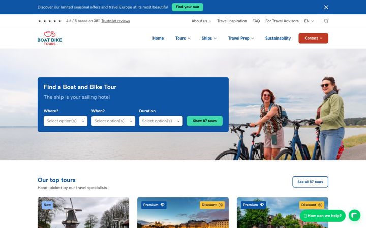 Screenshot of culturalcruiseseurope.com