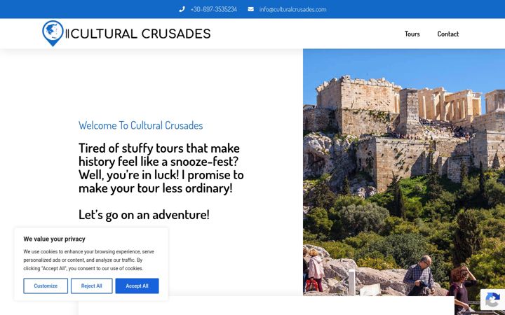 Screenshot of culturalcrusades.com
