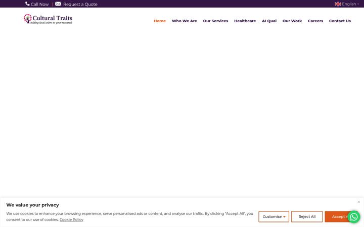 Screenshot of culturaltraits.com