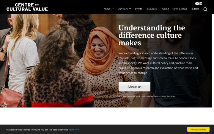 Screenshot of culturalvalue.org.uk
