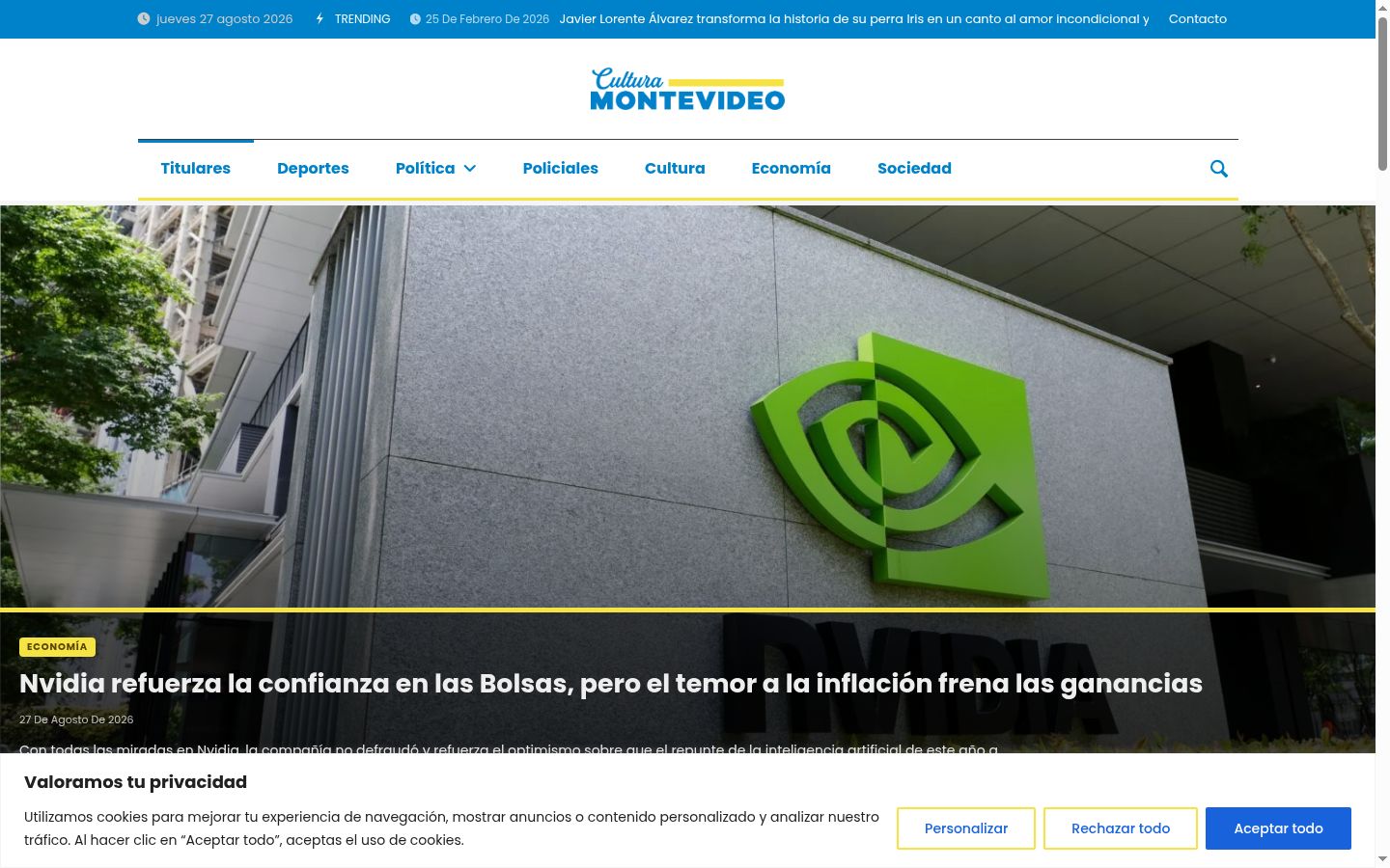Snímka obrazovky banera súhlasu zobrazeného pred akoukoľvek interakciou