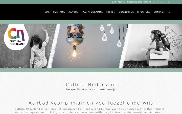 Screenshot di culturanederland.nl