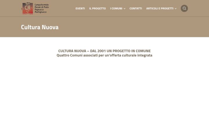 Ekraanipilt saidist culturanuova.fvg.it
