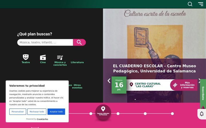 Screenshot of culturaplasencia.es