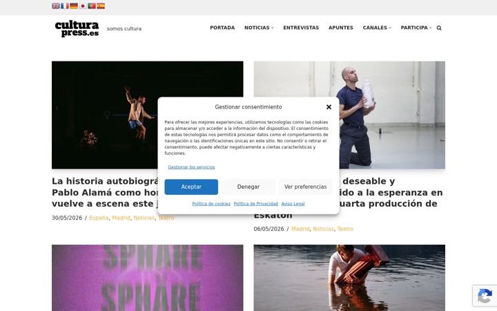 Screenshot of culturapress.es