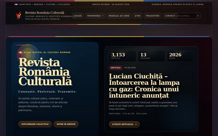 Screenshot of culturaromana.ro