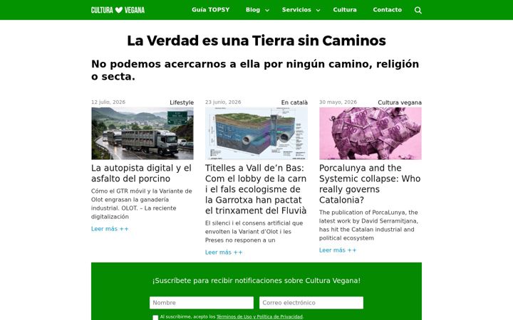 Screenshot of culturavegana.com
