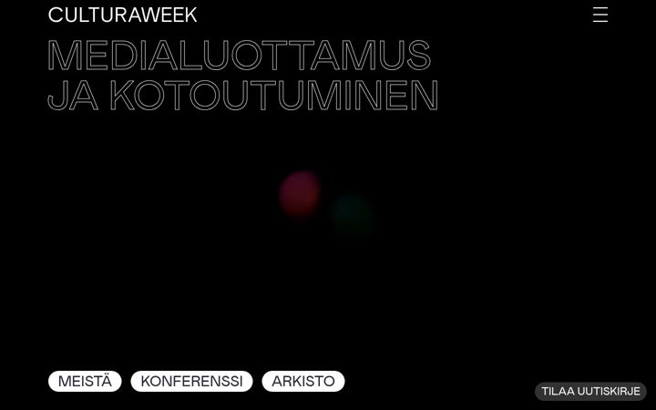Screenshot of culturaweek.fi