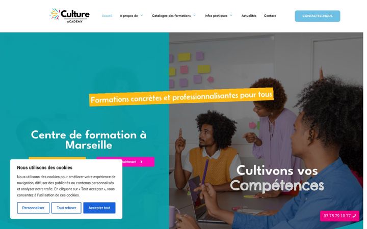 Screenshot of culture-academy.fr
