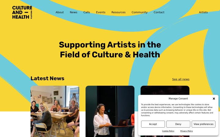 Екранна снимка на cultureandhealth.eu