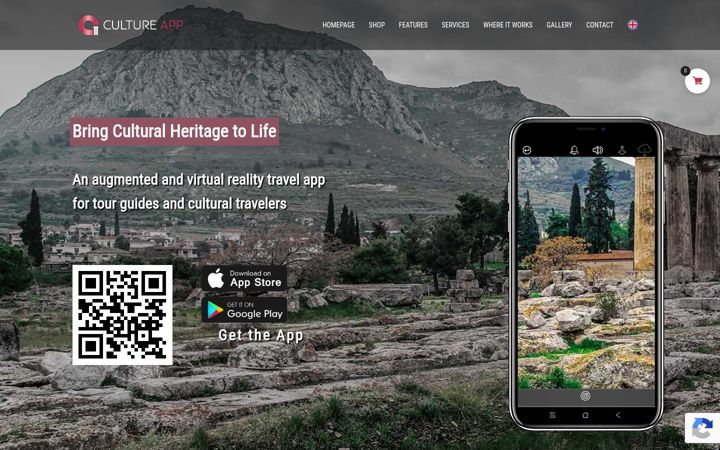 Snímek obrazovky cultureapp.eu