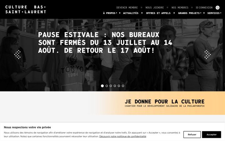 Screenshot stránky culturebsl.ca