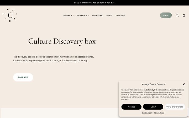 Screenshot of culturebydeborah.com