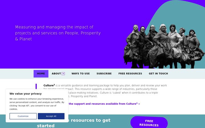 Screenshot of culturecubed.org