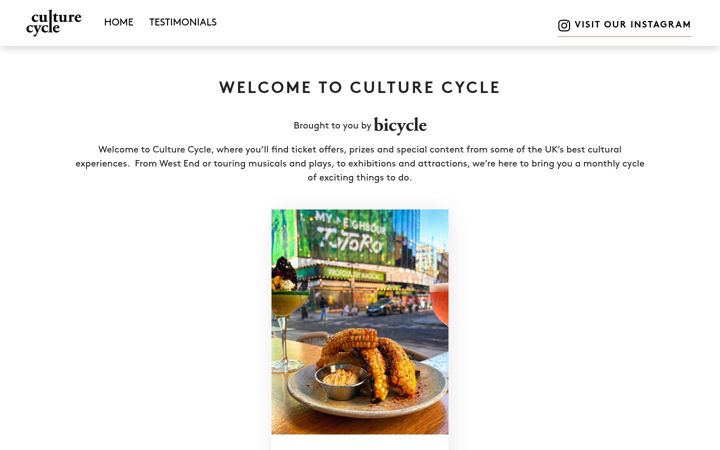 Screenshot of culturecycle.co.uk