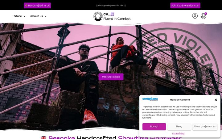 Screenshot of culturedviolence.co.uk