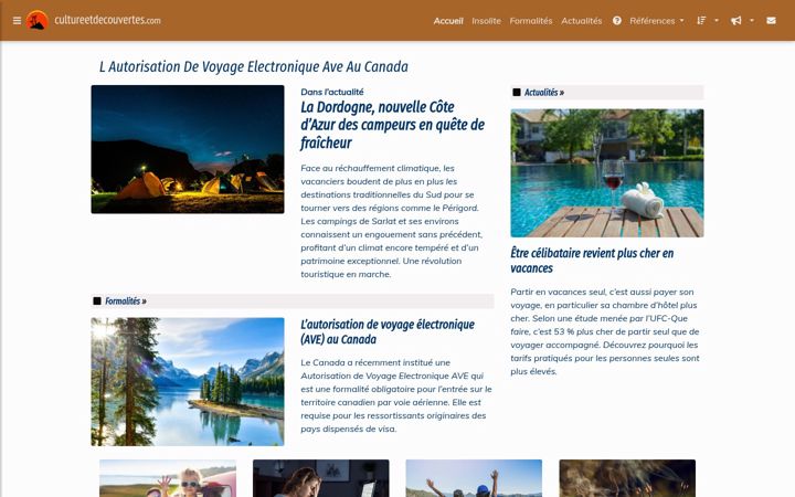 Screenshot of cultureetdecouvertes.com