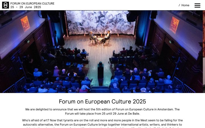 Screenshot of cultureforum.eu